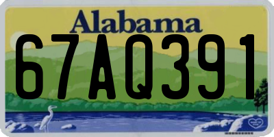 AL license plate 67AQ391