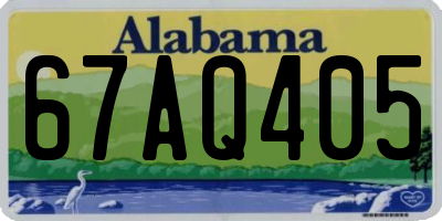 AL license plate 67AQ405