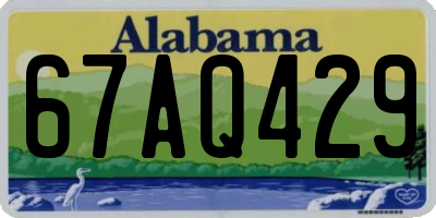 AL license plate 67AQ429
