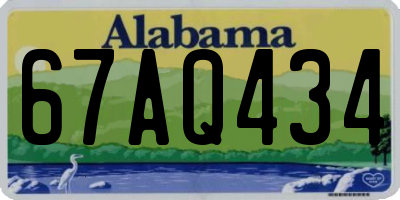 AL license plate 67AQ434