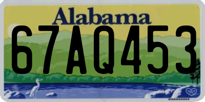 AL license plate 67AQ453