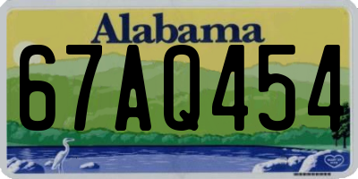 AL license plate 67AQ454