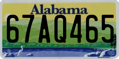 AL license plate 67AQ465