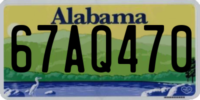 AL license plate 67AQ470