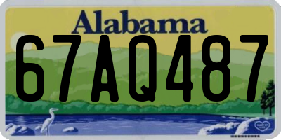 AL license plate 67AQ487
