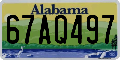 AL license plate 67AQ497