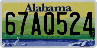 AL license plate 67AQ524