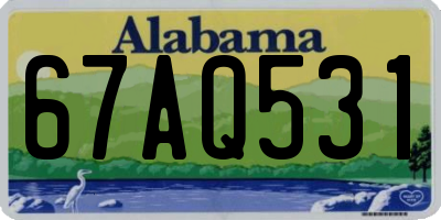 AL license plate 67AQ531