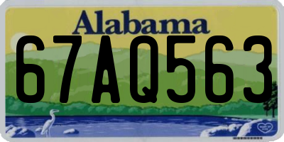 AL license plate 67AQ563