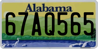 AL license plate 67AQ565