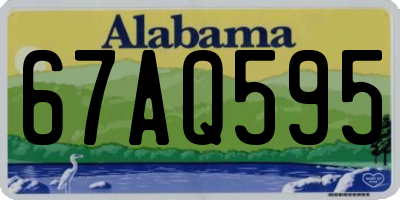 AL license plate 67AQ595