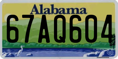 AL license plate 67AQ604