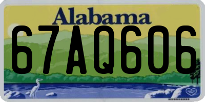AL license plate 67AQ606
