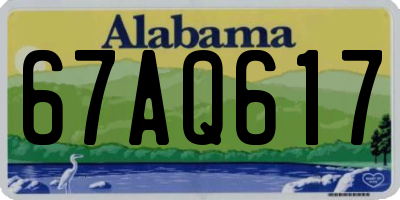 AL license plate 67AQ617