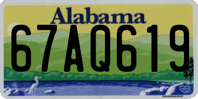 AL license plate 67AQ619