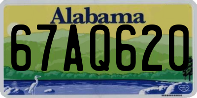 AL license plate 67AQ620