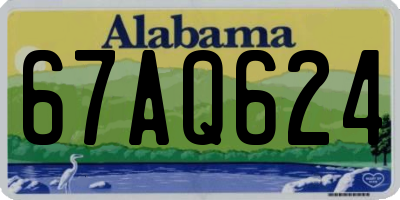 AL license plate 67AQ624