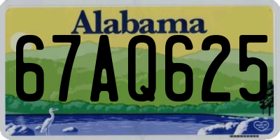 AL license plate 67AQ625