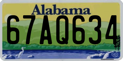AL license plate 67AQ634