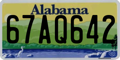 AL license plate 67AQ642