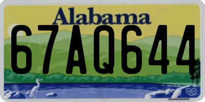 AL license plate 67AQ644