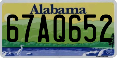 AL license plate 67AQ652