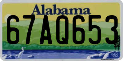 AL license plate 67AQ653