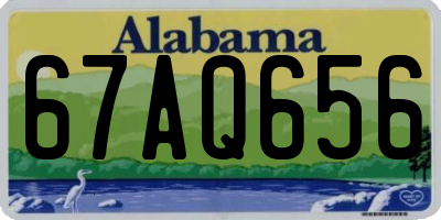 AL license plate 67AQ656