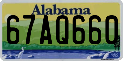 AL license plate 67AQ660