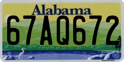 AL license plate 67AQ672