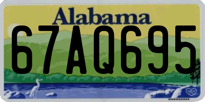 AL license plate 67AQ695