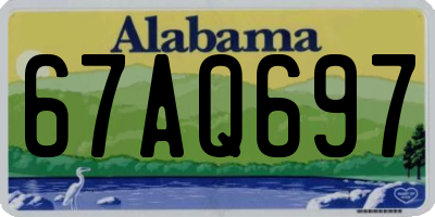 AL license plate 67AQ697
