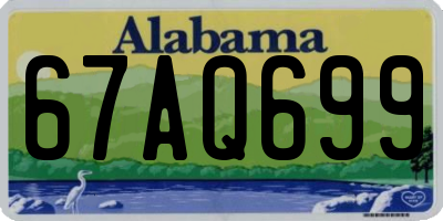 AL license plate 67AQ699