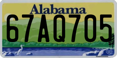 AL license plate 67AQ705
