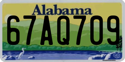 AL license plate 67AQ709