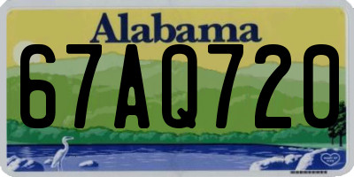 AL license plate 67AQ720