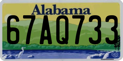 AL license plate 67AQ733