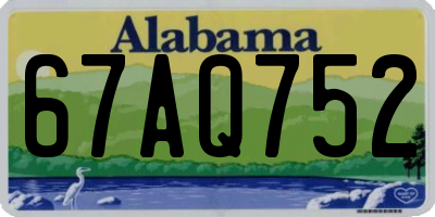 AL license plate 67AQ752