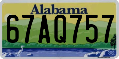 AL license plate 67AQ757