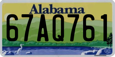 AL license plate 67AQ761