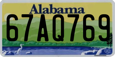 AL license plate 67AQ769