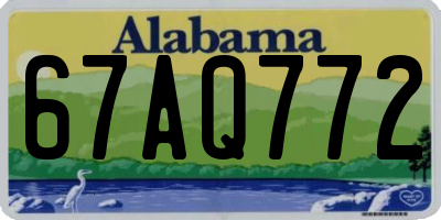 AL license plate 67AQ772