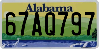 AL license plate 67AQ797