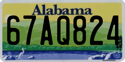 AL license plate 67AQ824