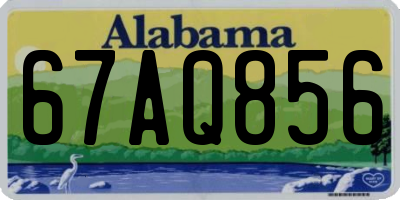 AL license plate 67AQ856