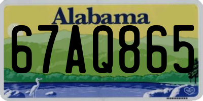 AL license plate 67AQ865