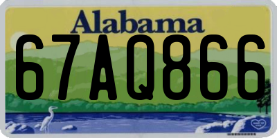 AL license plate 67AQ866