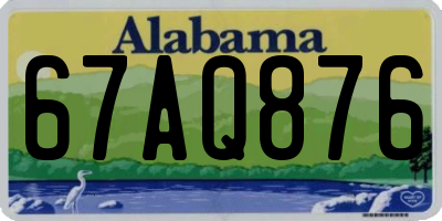 AL license plate 67AQ876