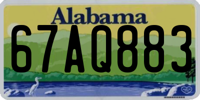 AL license plate 67AQ883