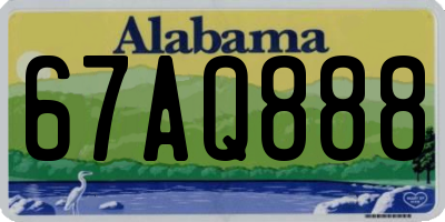 AL license plate 67AQ888